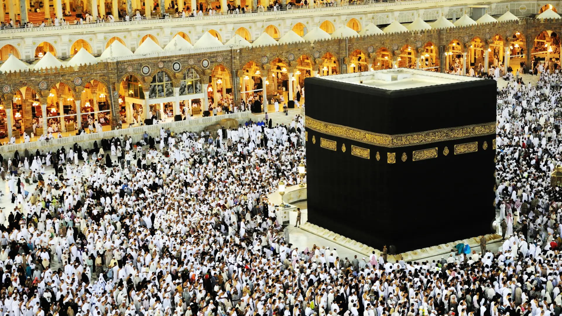 Worshipper making dua at sunset